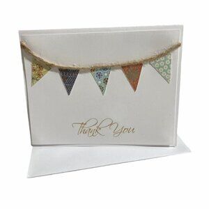 Banner Thank You Card Bundle Set of 7 White